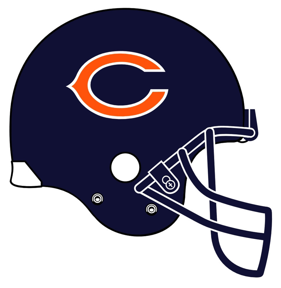 Chicago Bears helmet for Green Bay Packers vs. Chicago Bears at Lambeau Field
