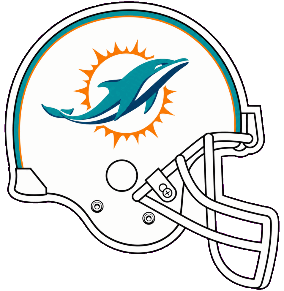 Miami Dolphins helmet for Green Bay Packers vs. Miami Dolphins at Lambeau Field